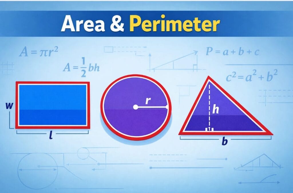 Area & Perimeter(వైశాల్యం మరియు చుట్టుకొలత)