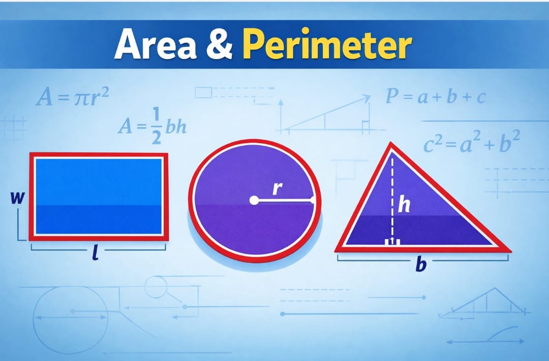 Area & Perimeter(వైశాల్యం మరియు చుట్టుకొలత)